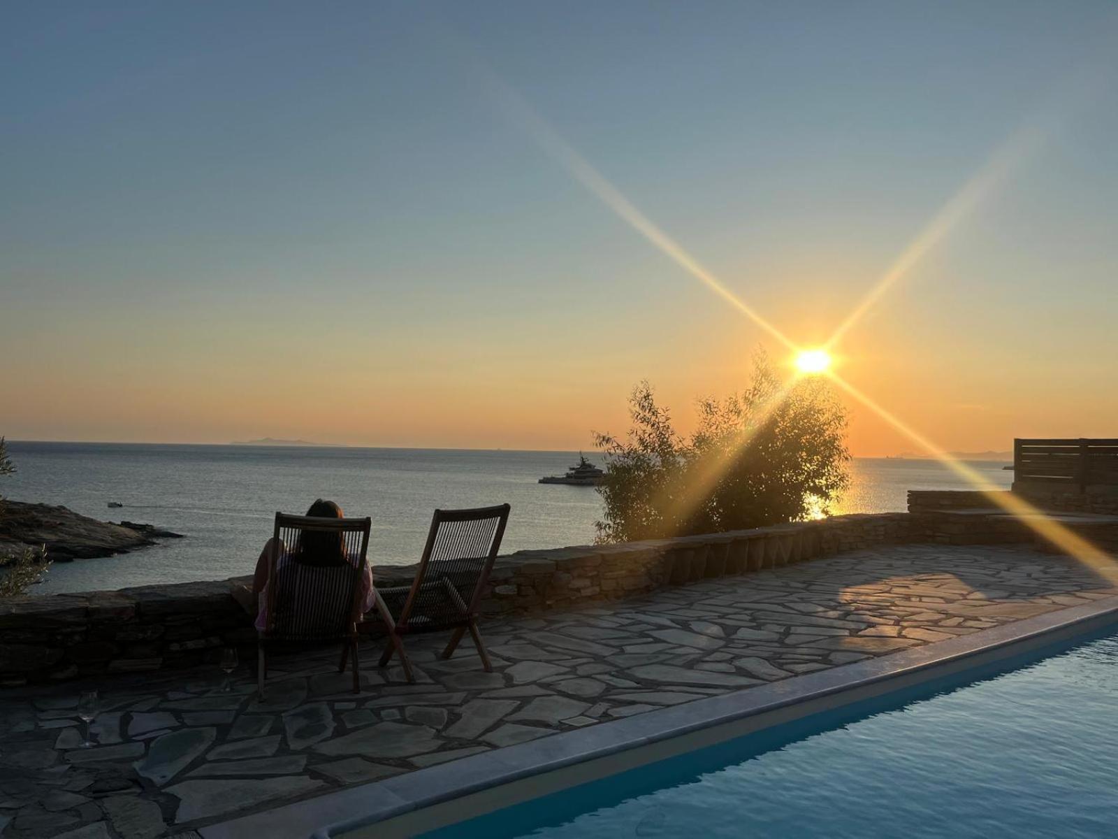 Sunset Villa With Swimming Pool At Tzia Ligia  외부 사진